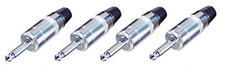  4 PACK REAN NYS225L Jumbo 1/4" Cable Mount Connector w/ 8mm Cable Inlet