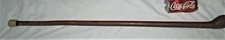 ANTIQUE USA MAN HARD WOOD TREE WALKING STICK w/ BURL KNOT ROOT TOP HANDLE CANE