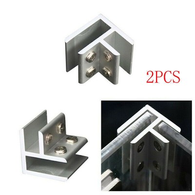 2PCS 90° No Drill Glass Bracket Spigot for Staircase Balustrade Handrail