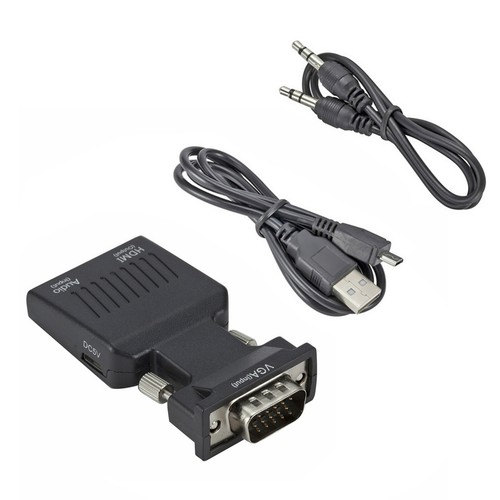 VGA Input To HDMI Output Adapter PC Laptop To HDTV Moniter Projecter Converter E - Picture 4 of 15