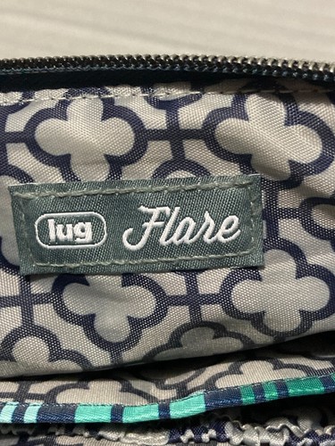 Lug Flare RFID Crossbody Purse Love Multi Stripe Blue Purple Green - Picture 14 of 21