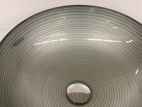 Bathroom Sink Glass Round Vessel Countertop in Simply Silver with Pop-Up Drain - Picture 5 of 5