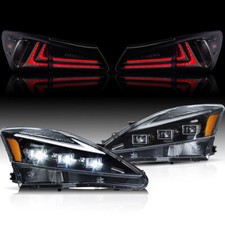  LED Headlights & Tail Lights For Lexus IS250 IS350 ISF 2006-13 Front Lamps