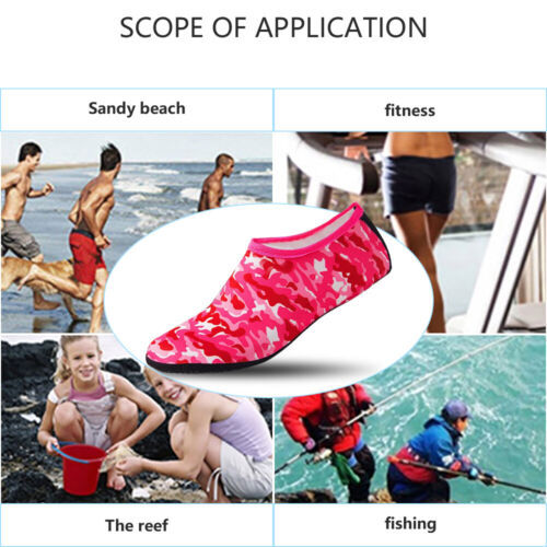 Water Socks Barefoot Skin Shoes Quick-Dry Aqua Beach Water Swim Sports Vacation - Picture 6 of 31
