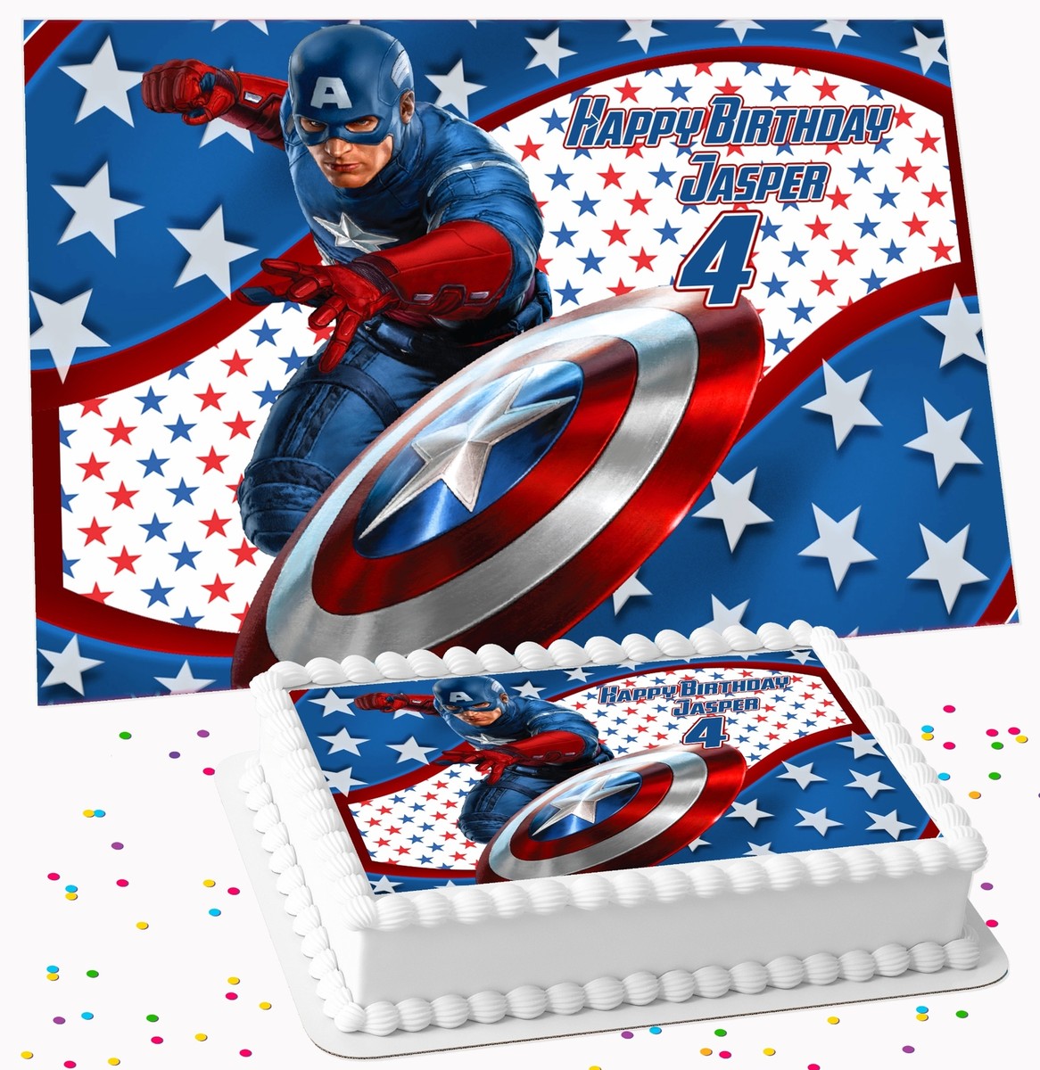 Topper Gâteau Comestible Iron Man Personnalisable – Décoration Anniversaire Super-héros, Modèle RSH-B08