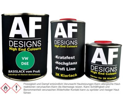 Autolack für VW D6E Salsa Green 1,25L Klarlack Set