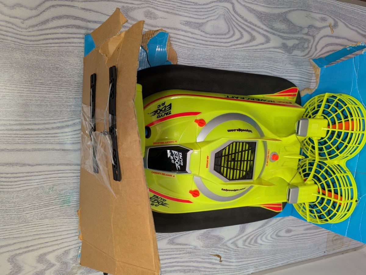 Team Edge Taiyo Hovercraft RC Remote Control 90s Neon Green VTG