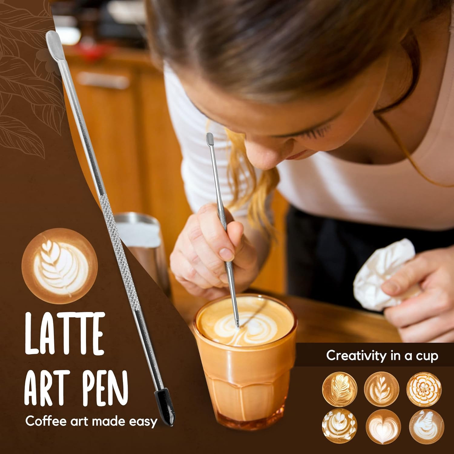 Milk Frothing Pitcher, 20OZ (600Ml)– Stainless-Steel Milk Frother Cup with Latte