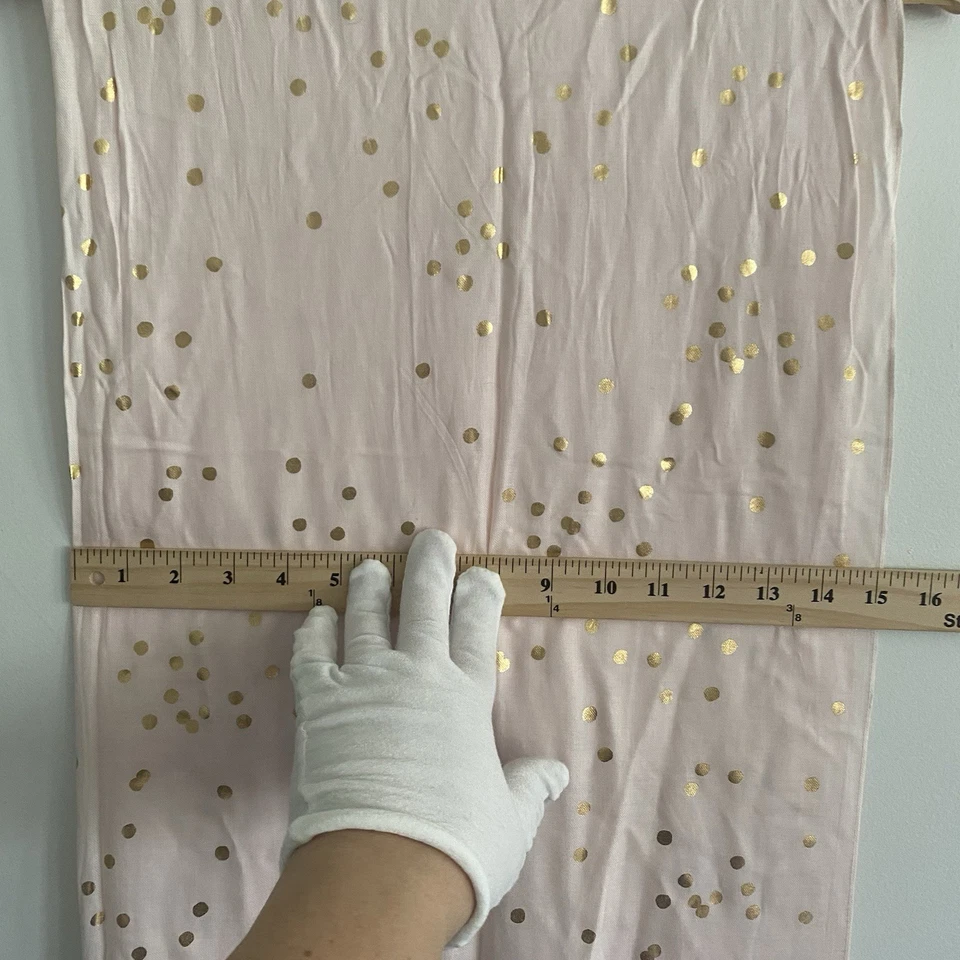 Kate Spade Pink Gold Polka Dot Wrap Scarf Tasseled Pretty Princess Girly Large - Image 4 of 4