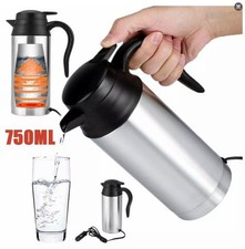 750ml Wasserkocher Auto 12V Edelstahl Zigarettenanzünder Elektro Camping Tragbar