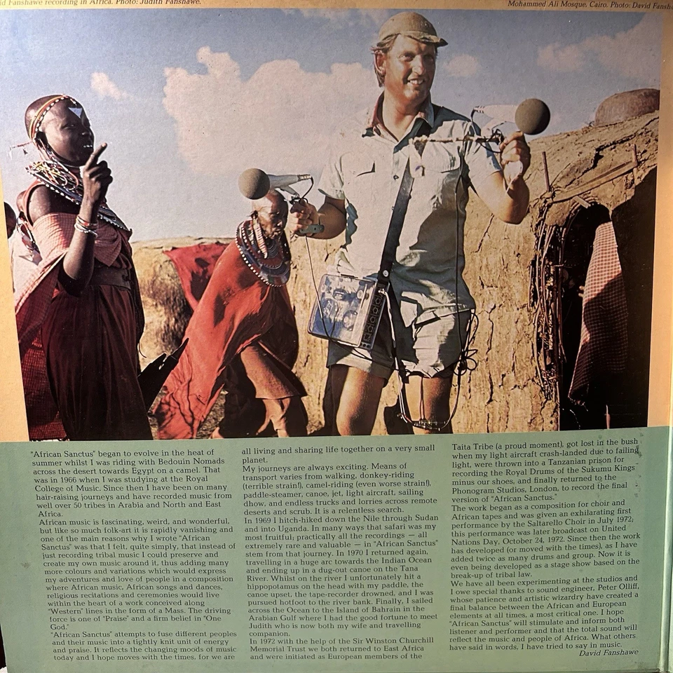 David Fanshawe African Sanctus 1973 VG+ Dutch GF w/insert - Image 3 of 4