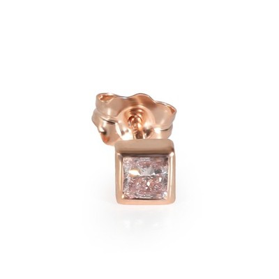Pink Diamant Ohrstecker 14K Roségold 0.16 CT I1 Fancy Radiant Cut (myGemma)