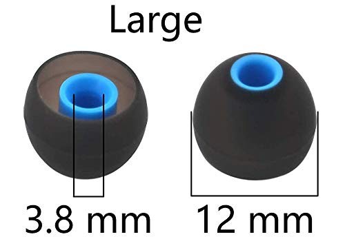 12PCS Replacement Ear Tips, Compatible with Beatsx, Senso, Sony, Black-Blue,