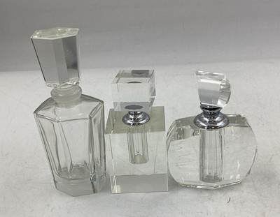 Parfüm leere Glasflaschen mit Glasstäbchen verschiedene Größen 3er Set