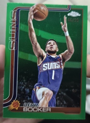 2025-26 Topps Chrome Devin Booker Green Refractor #46/99 Suns