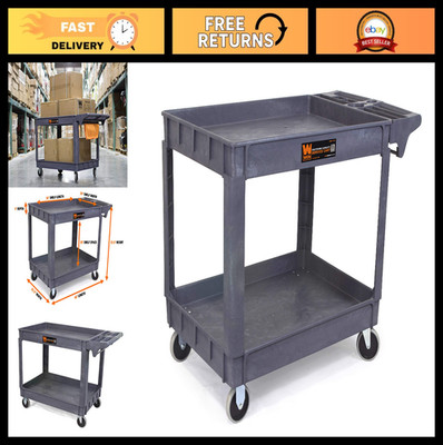 500 lb Capacity Extra Wide 46x25.5 Inch Utility Service Cart for Heavy Loads