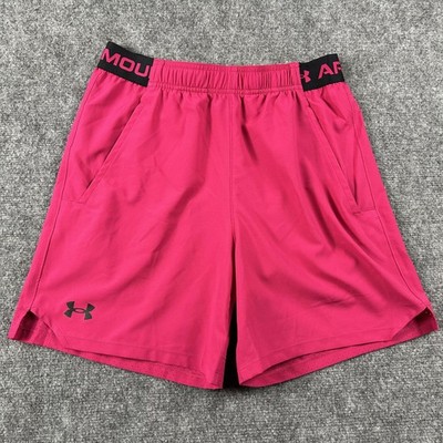 Under Armour Vanish Woven Shorts Mens Medium Pink 6'' Inseam Running Training
