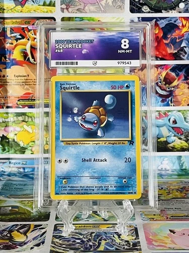 Pokémon TCG Squirtle - Team Rocket Common 68/82 - ACE Grading 8