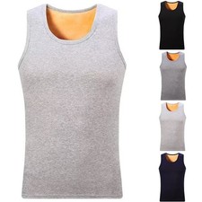 Thickening Vest Men Thermal Underwear Autumn Wear Black And Dark Blue Colors