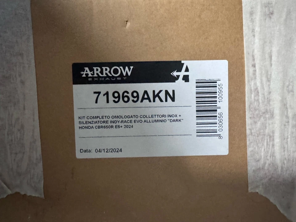 Auspuff komplett zugelassen Arrow IndyRace EVO Aluminium Dark Honda CBR 650R 2024 - Bild 3 von 4
