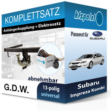 Für Subaru Impreza Kombi 00-07 G.D.W. Anhängerkupplung abnehmbar + 13polig neu