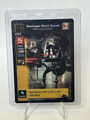 1999 Young Jedi Menace Of Darth Maul Foil #F12 Destroyer Droid Squad Unplayed