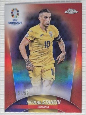 Nicolae Stanciu - Romania - 2024 Topps Chrome EUROS - Orange - Numbered /99