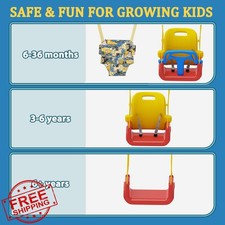 2 in 1 Toddler Swing Baby Jumper Foldable Indoor Outdoor Blue