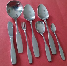 8pc Oneida Community PAUL REVERE Stainless SERVING LOT Spoons Ladle Pie FREESHP