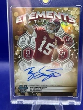 TY SIMPSON 2023 BOWMAN U BEST ELEMENTS OF THE GAME GOLD AUTO /50 Alabama
