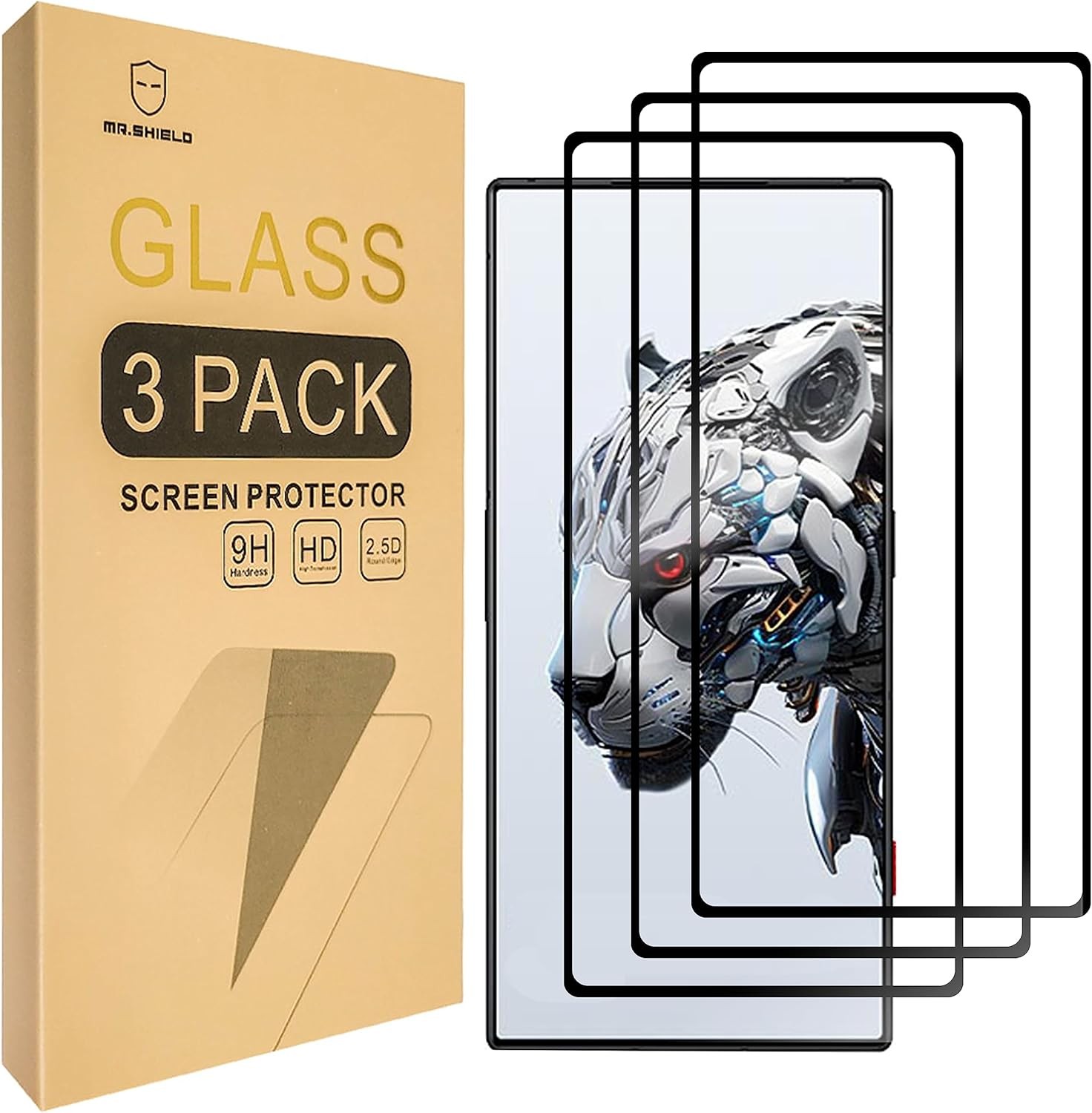 Mr&period;Shield &lbrack;3-Pack&rsqb; Screen Protector For ZTE nubia &lpar;RED MAGIC 8S Pro&rpar; &sol; clear 