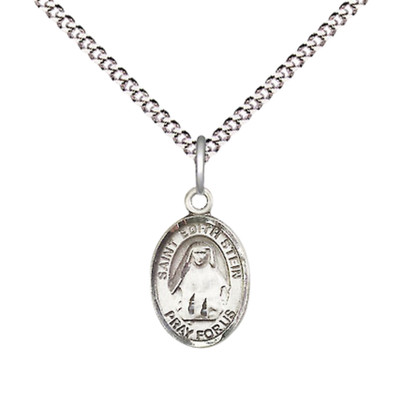 Sterling Silver Saint Edith Stein Medal Pendant 18'' Lobster Claw Chain Necklace