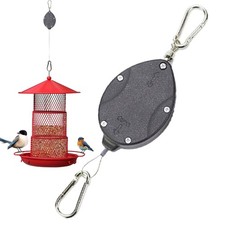 Bird Feeder Hook Retractable Flower Pot Hanger Double-Headed Hangable