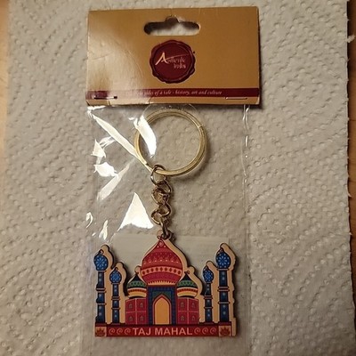 Authentic India Taj Mahal India Keychain W/Keyring 