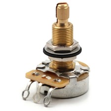 TAOT 500k Potentiometer for Guitar - Long Split Shaft, Audio Taper, 10 Tol.