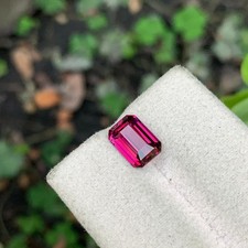 Certified 2.61 Cts Natural SI Clarity Purple Rhodolite Garnet Octagon Tanzania