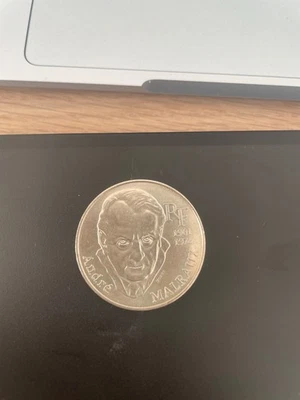 Piece 100 francs Andre malraux 1997 - Photo 1/2