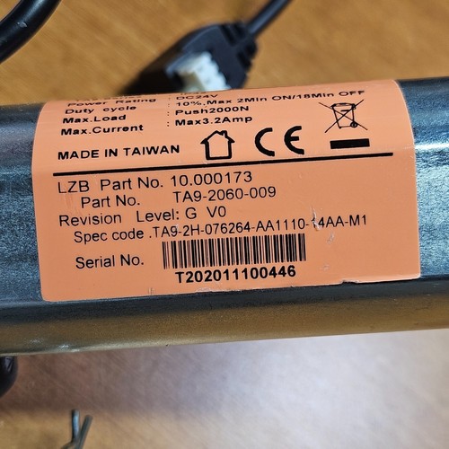 10.000173 TA9-2060-009 La-Z-Boy RIGHT BACKREST motor actuator TiMotion Lazy Part - Picture 3 of 15