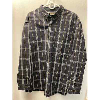 CE Schmidt Mens Shirt workwear blue white heavy long sleeve XL button Down NWOT
