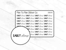 2500-16 Early Release Script Planner Stickers.