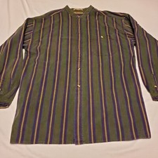VTG Guess Classics by Georges Marciano Shirt Mens XL Button-up Green Purple