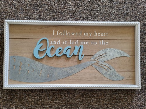 I Followed My Heart And It Led Me To The Ocean Mermaid Wooden Plaque