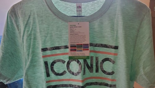 Fruit Of The Loom Mint To Be Heather "Iconic" T Shirt Design Unisex Small NWT 🤩 - Picture 6 of 20