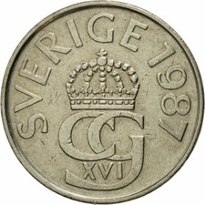 #542465 M&uuml;nze, Schweden, Carl XVI Gustaf, 5 Kronor, 1987, SS, Copper-nickel, K