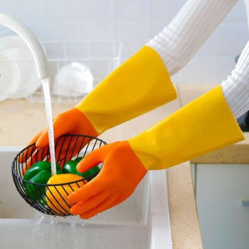 38CM Work Gloves Latex Protective Mitts Cleaning Gloves  Kitchen - Bild 1 von 14