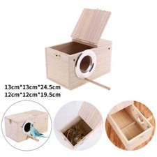 2 Size Nesting House Wooden Bird Breeding Box Cage For Parrot Budgie Lovebirds