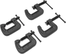 CLC108 Heavy-Duty Cast Iron C-Clamps with 1-Inch Jaw Opening and 0.8-Inch Throat