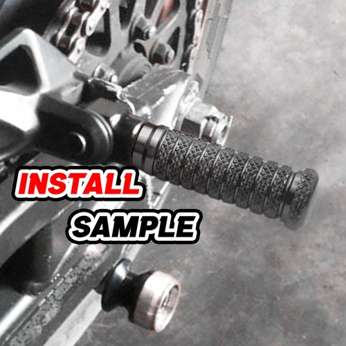 Black M-Grip Racing Front Foot Pegs Set For Ducati Scrambler 1100 18 19 - Bild 5 von 7