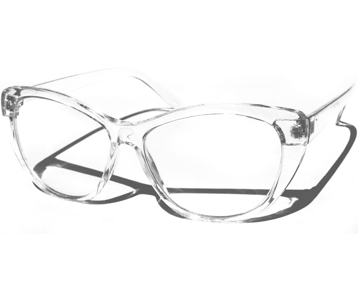 Transparent Frame Cat Eye Clear Lens Glasses Women's Lady Sexy 50's Style