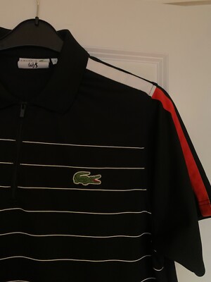 Lacoste Andy Roddick Very Rare 1/4 Zip Up Tennis Golf Polo